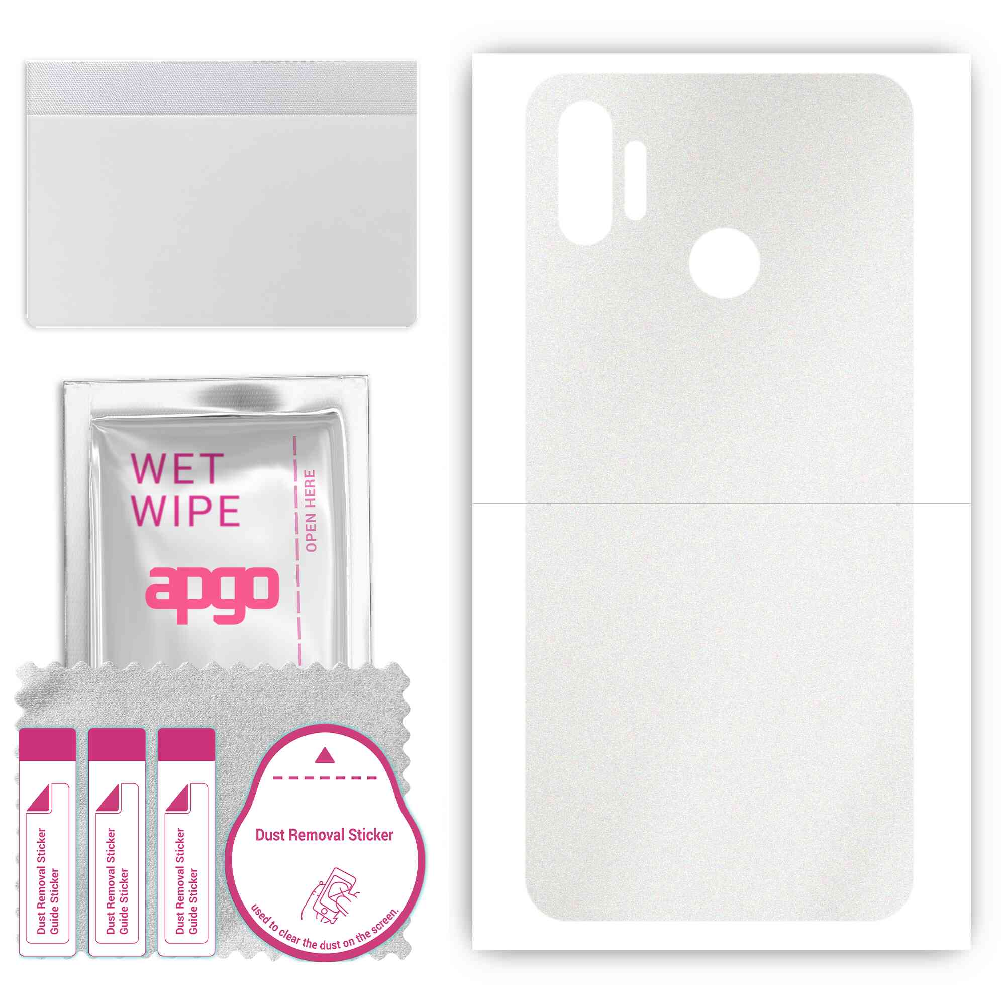 

apgo Захисна наклейка для задньої панелі, сумісна з Realme C3S, Wrap Film, Foil, Vinyl - Pattern Matte Transparent