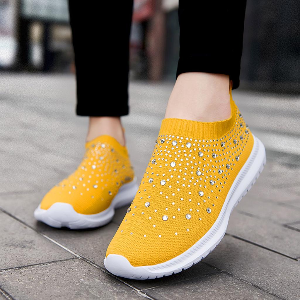 Running Shoes Casual  Shoes Round Toe Crystal   Pumps Single Shoes