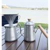 MERMOO YILAN Coffee Server Ripper Set, Coffee Dripper, Stylish Stainless Steel Coffee Server with Aged Finish, Coffee Pot, Serves 2-4, 600ml
