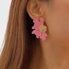 2PC Women's Fashion Flower Earrings Zircon Accessories Suitable for Date, Party, Festival Gifts