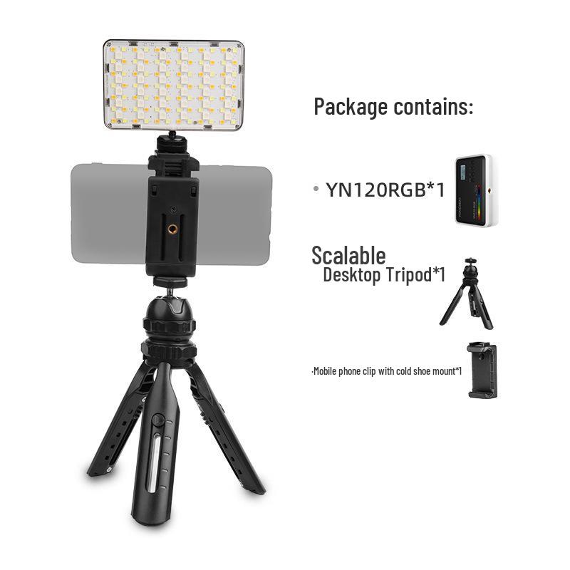 Yongnuo YN120RGB Portable RGB Pocket Light with Adjustable Color Temperature for Live Broadcast, LED Fill, Vlog, and Atmosphere Lighting