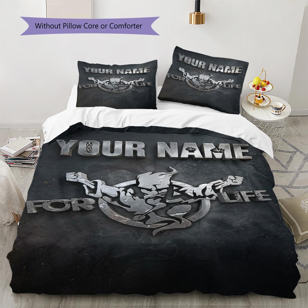 Name Custom Thunderdome Pattern Bedding Set Quilt Cover Pillowcase Home Decor Gift (1 * duvet cover + 2 * pillowcase, without core)