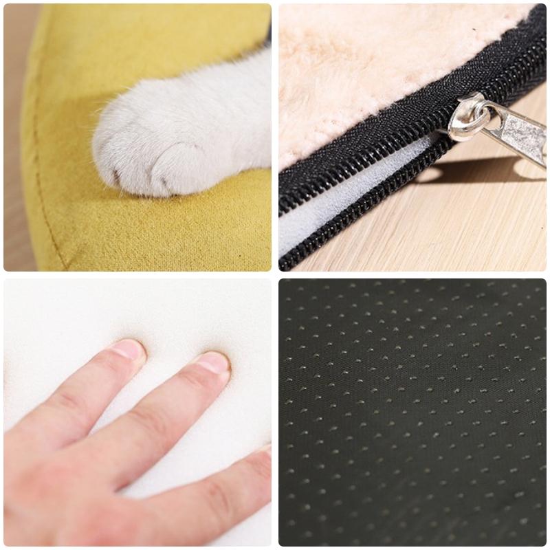 Pet House Bed Four Seasons Cat Dog Bed Warm Removable Cover Washable Pet Shelter Oval Opening Pet Nest Indoor Outdoor Pet Mat