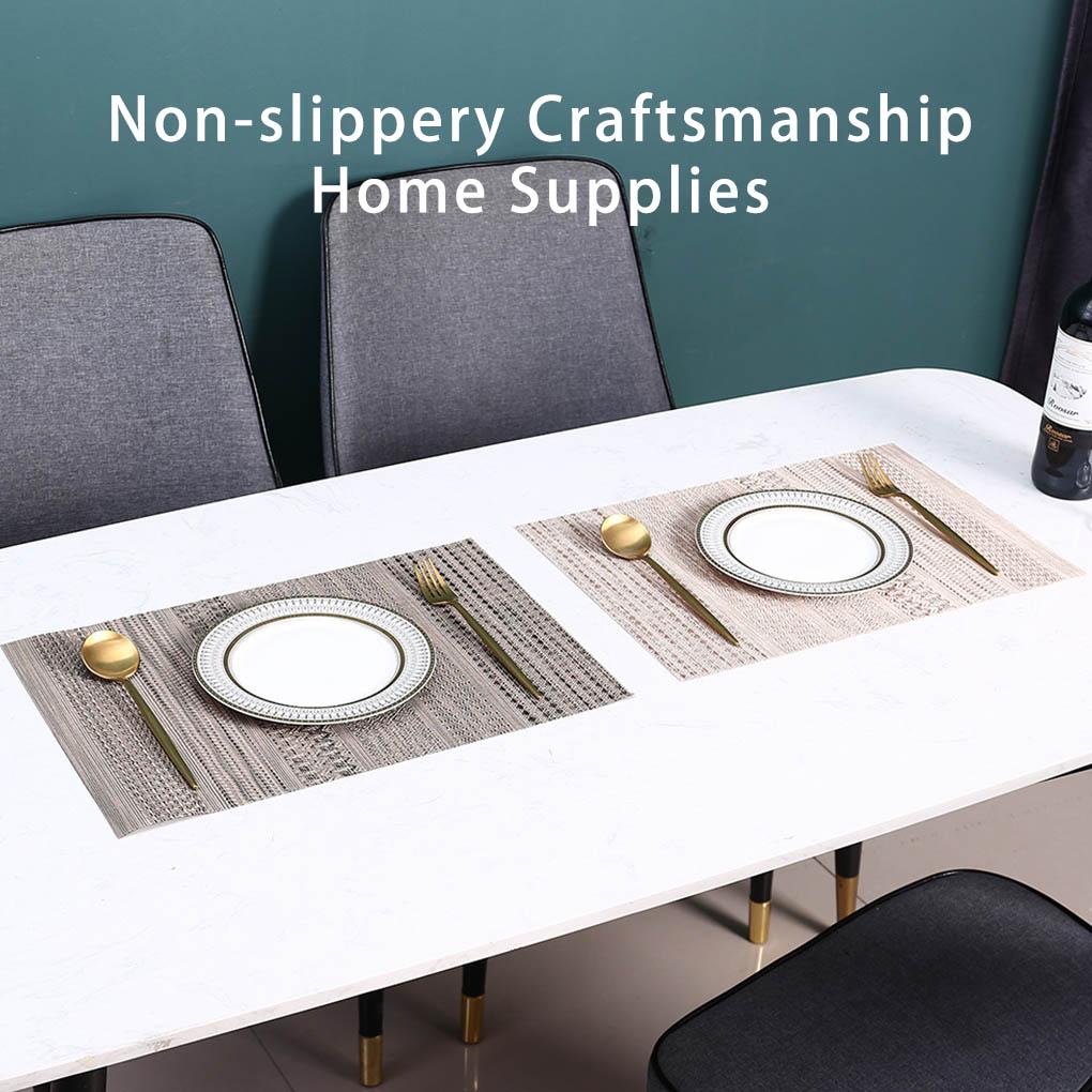 Dining Pad Table Mat Home Supplies Vinyl Elegant PVC Ple Style Place Coaster Decorations Thicken Design Bowl Mats