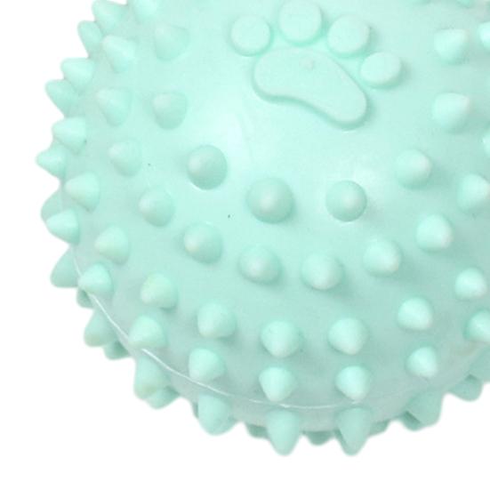 Spiky Ball Dog Toy Squeaky Dog Chew Toy Interactive Puppy Teething Toy Teeth Cleaning Toy for Training Fetch Anxiety Relief
