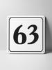 Metal Sign Black House Number On White Background Outdoor Wall Art Decor