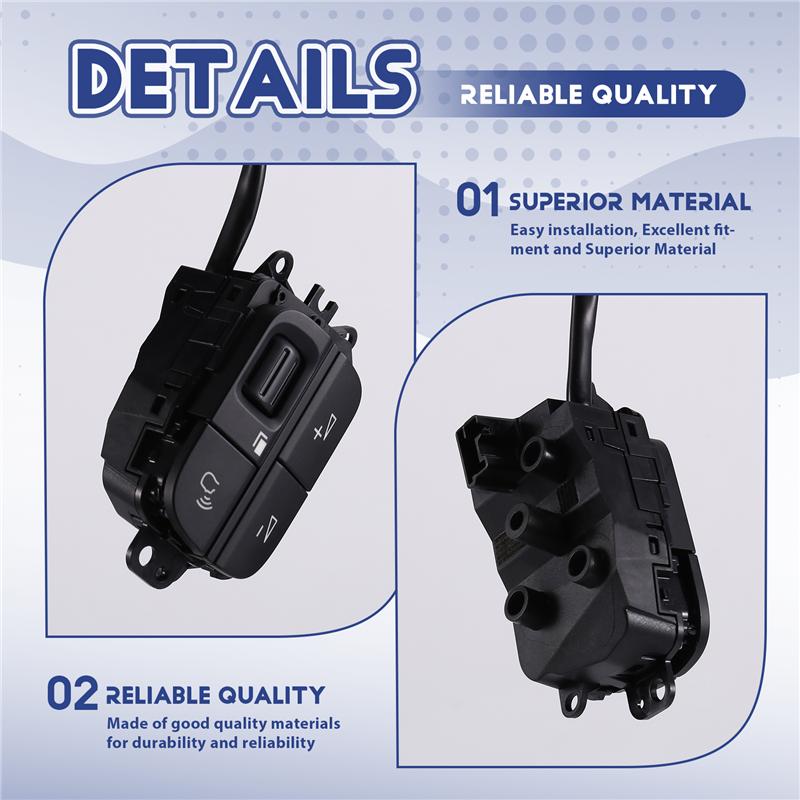 A58X-Steering Wheel Control Switch Buttons 9831489077 Audio Switch For  Combination Switch Car Accessories