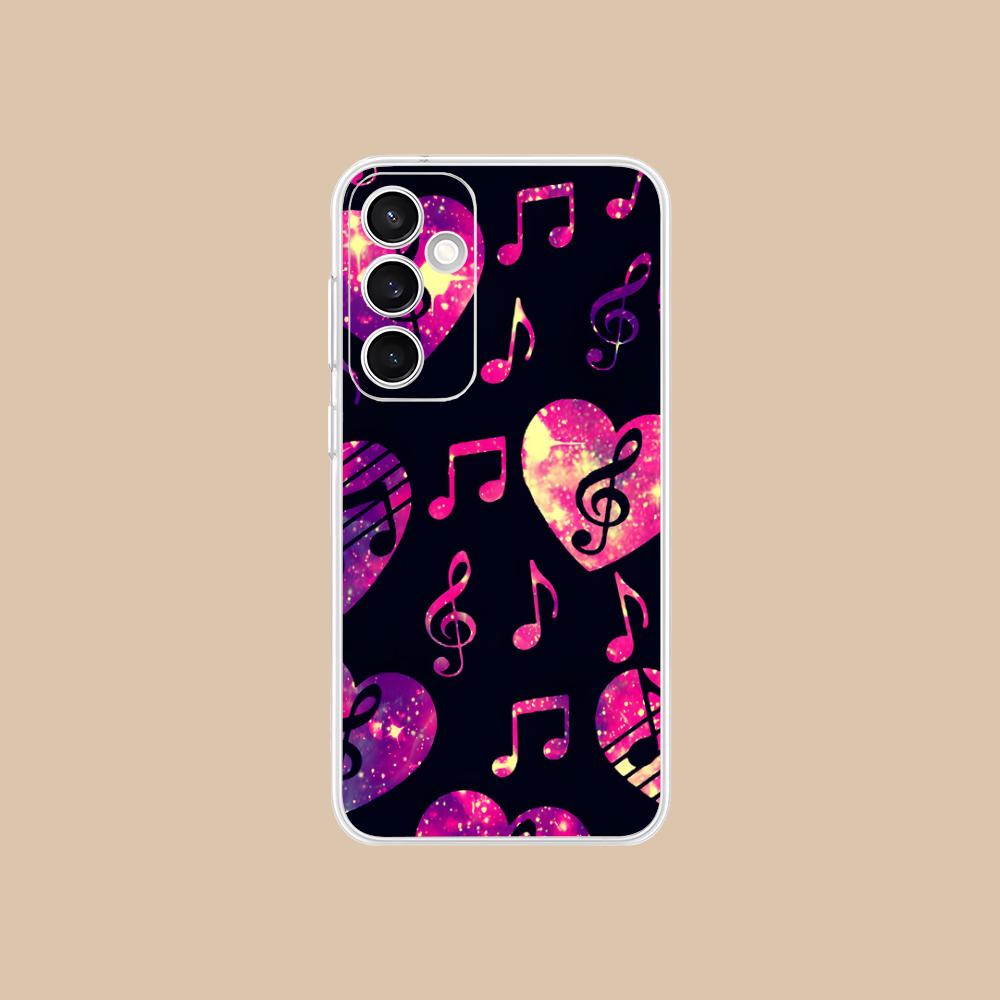 

Musical Note Staff Mobile Phone Case for Samsung Galaxy S25 S24 S23 S22 S21Plus FE Ultra Clear Colorful Cover Smartphone Cover Galaxy S25