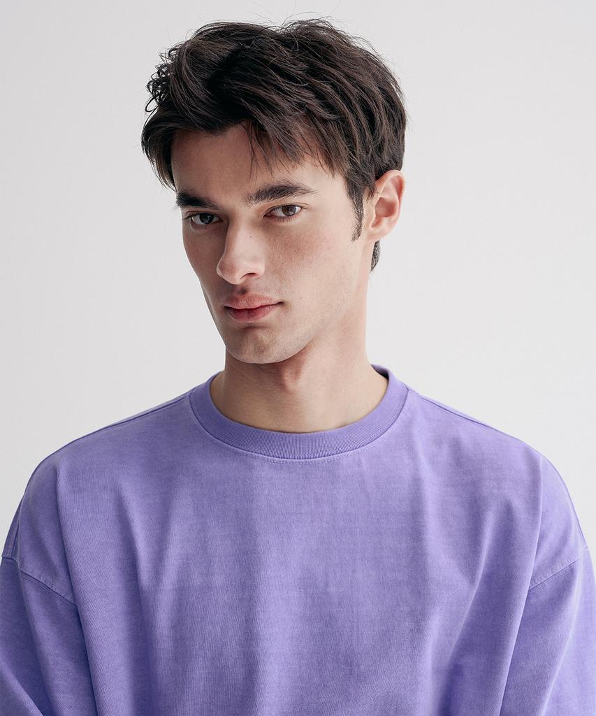 FAKE CAMPER Basic Pigment Short Sleeve T-Shirt [Purple]