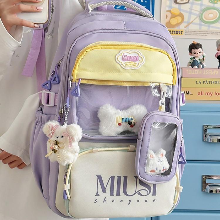 Schoolbag Japanese high-value women's new backpack female students niche campus shopping versatile class schoolbag backpack