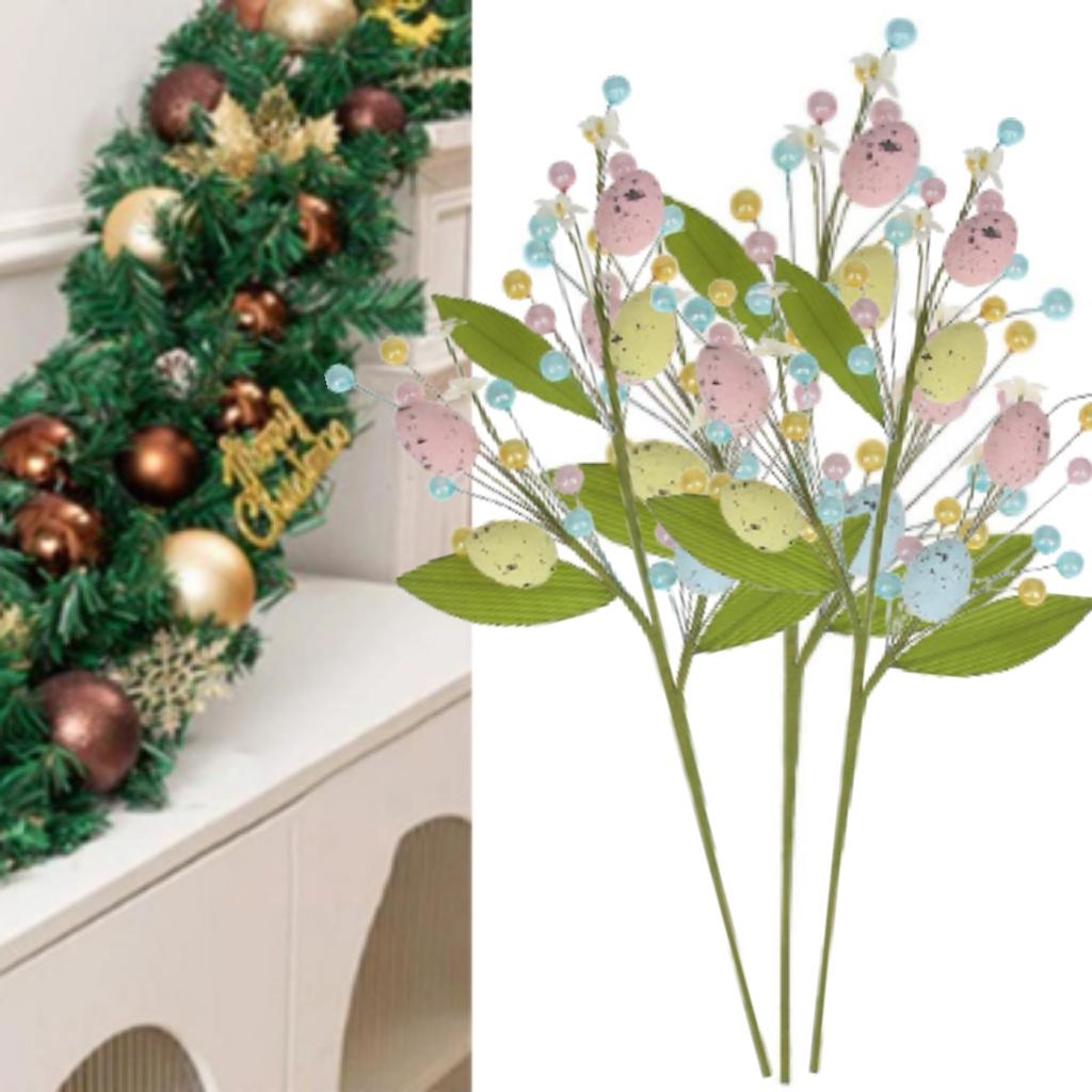 

3 artificial berry branches 40cm plastic stems for home decor floral arrangements and festive seasonal decoration China Mainland
