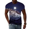 Letní Nové 3D Vzor Moře Mraků pánské tričko Módní Ležérní Potisk Trendová trička Osobnostní Pohledná grafická trička