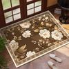 Vintage Floral Pattern Door Mat with Retro Geometric Designs Floor Mat for Home Entrance Decor Adding Classic Charm