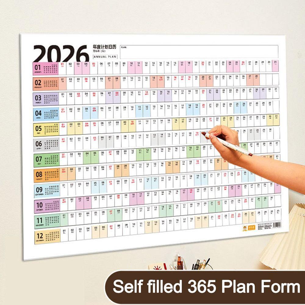 Planner Doel 2026 Kalender Planner Vel Groot 365 Dagen Planner Vel Kantoorbenodigdheden