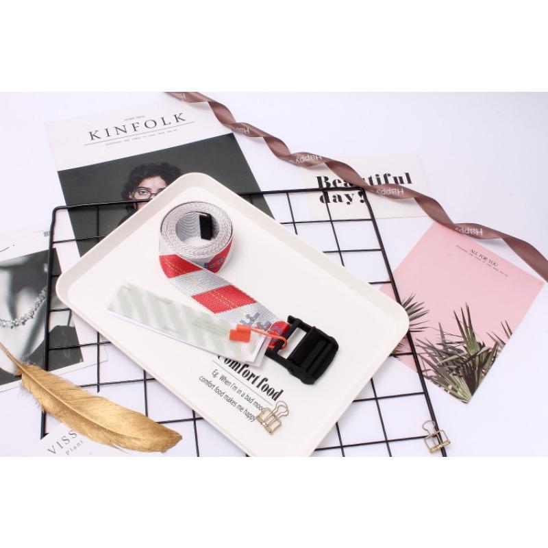 Neuer Canvas-Gürtel im Industriestil, OFF-gelb, derselbe trendige Gürtel