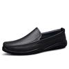 Men's Fashionable Large Size Slip-on Formal Leather Loafers: New Style, Versatile Dad Shoes for Cross-border Business.
