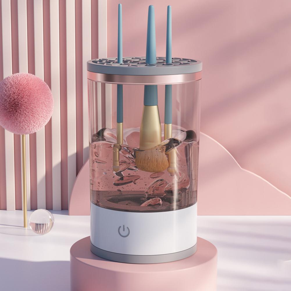 Makeup Brush Cleaner Machine USB Powered Electric Make-Up Brush Cleaner Dryer Dust-Proof for All Size Beauty Makeup Brushes Set