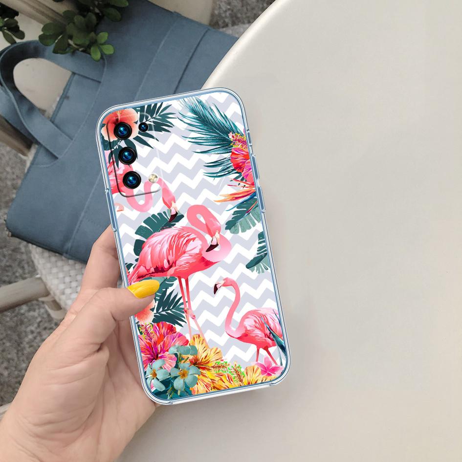 CJ54 Flamingos Pink Bird Flower Case for LG K22 K30 K40 K40S K41 K42 K50 K50S K51 K51S K52 K61 K62 K71 K92 Q60 Q61 V40 V50 V60