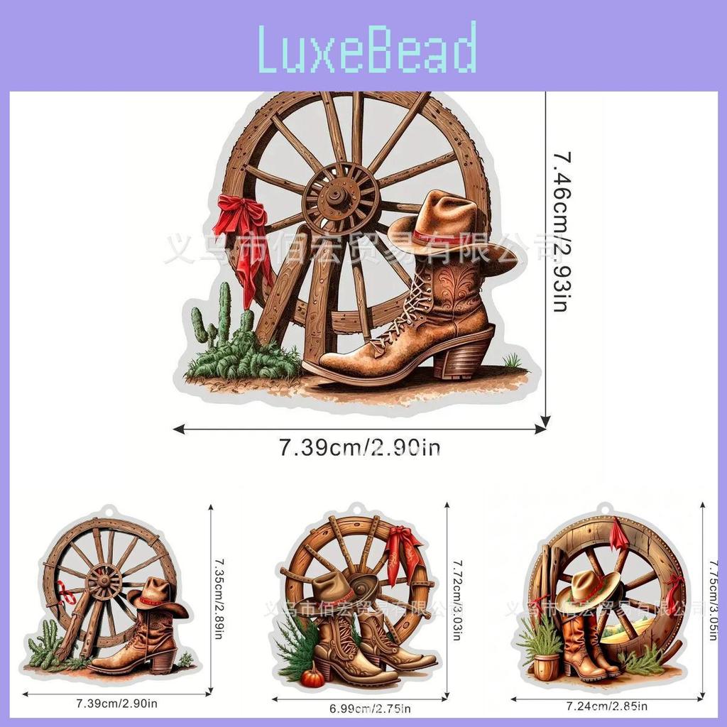 Personalized Acrylic Boot And Hat Car Mirror Charm Cute Cartoon Style Decorative Accessory