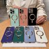 Luxusní galvanizované pouzdro pro magnetické bezdrátové nabíjení pro iPhone 15 14 13 12 11 Pro Max Plus s krytem chránícím objektiv fotoaparátu