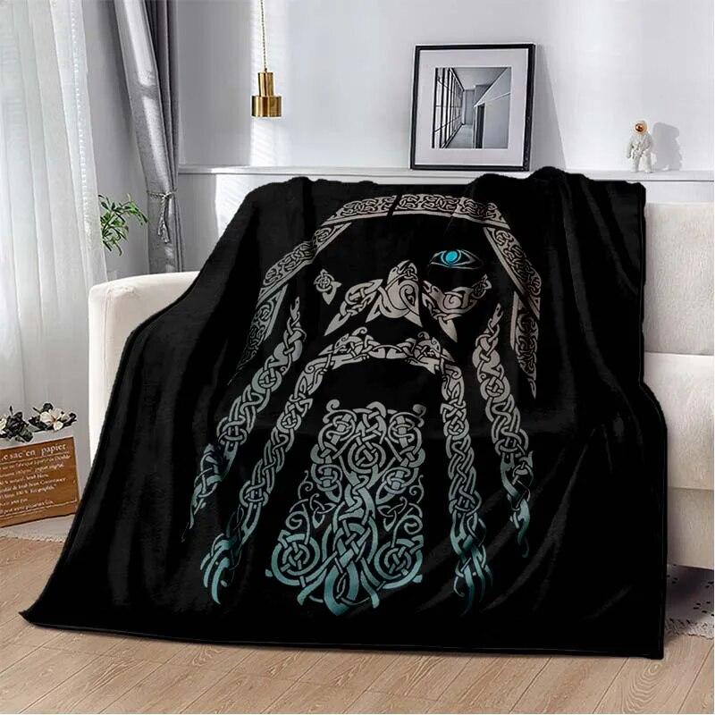 Die Vikings Fashion Blanket-Lightweight Flannel Throw for Sofa and Bed ,Digital Printed Blanket with Soft & Worm Flannel Fabric