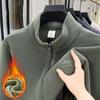 Hochwertiger dicker Reißverschluss-Cardigan-Pullover aus Fleece für Herren für Herbst/Winter