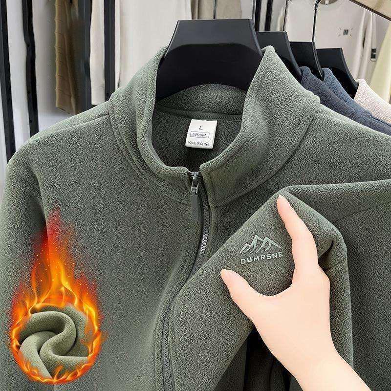 Hochwertiger dicker Reißverschluss-Cardigan-Pullover aus Fleece für Herren für Herbst/Winter