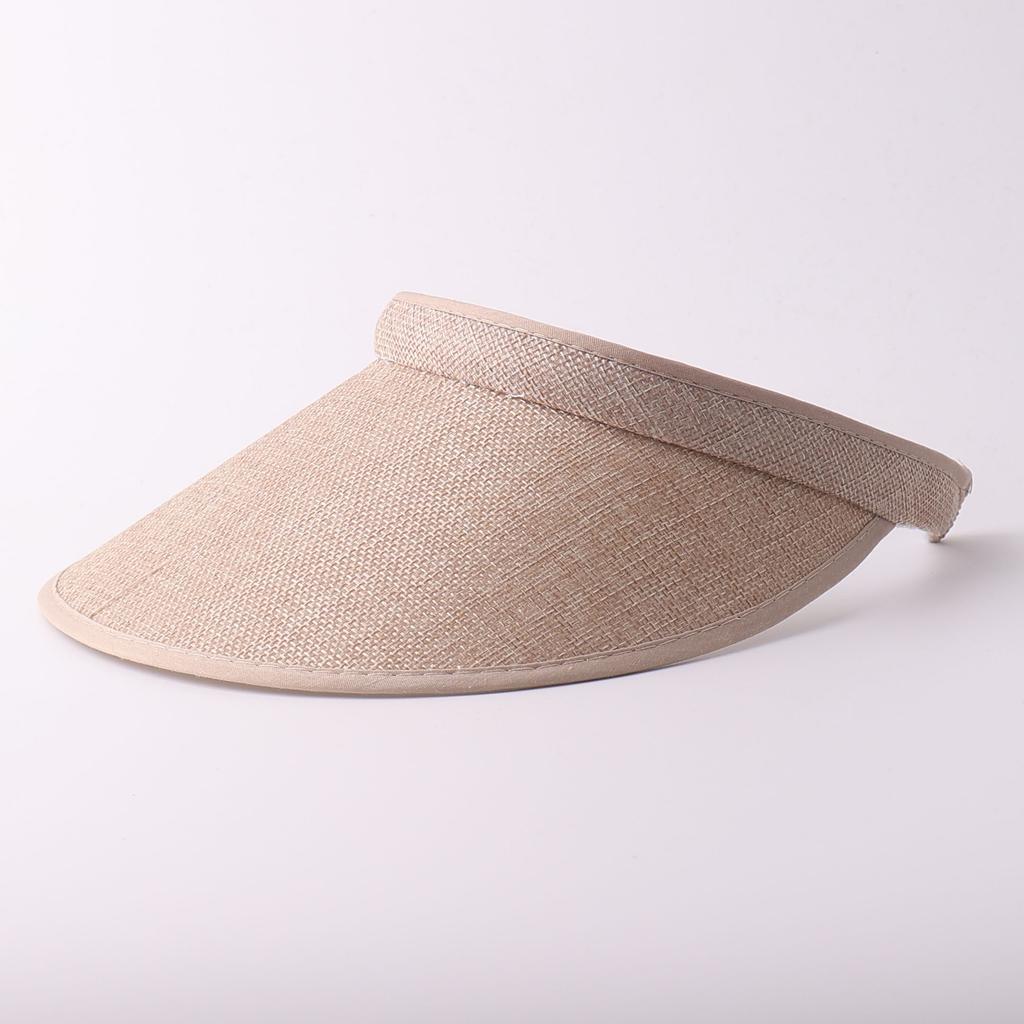 New summer straw hat cycling anti-ultraviolet empty top sun hat unisex large edge showing face small hat
