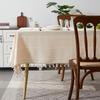 Brown Tassel Tablecloth American Country Fabric Cotton And Linen Clear Internet Celebrities Ins Rectangular Dining Table Cloth Coffee Table Mat