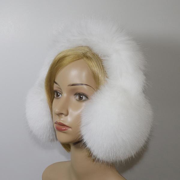 

Наушники из искусственного меха лисы для зимы, женские теплые толстые наушники из искусственного меха для девочек, теплые шарфы из искусственного меха лисы, плюшевые наушники белый