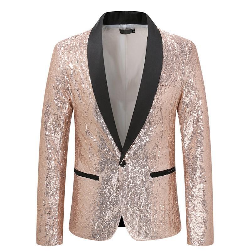 Multi Colors Men's Pearl Plate Suit Sequin Blazer Blue Silver Red Sparkly Glitter Jacket Wedding Party Stage Clothes for Men