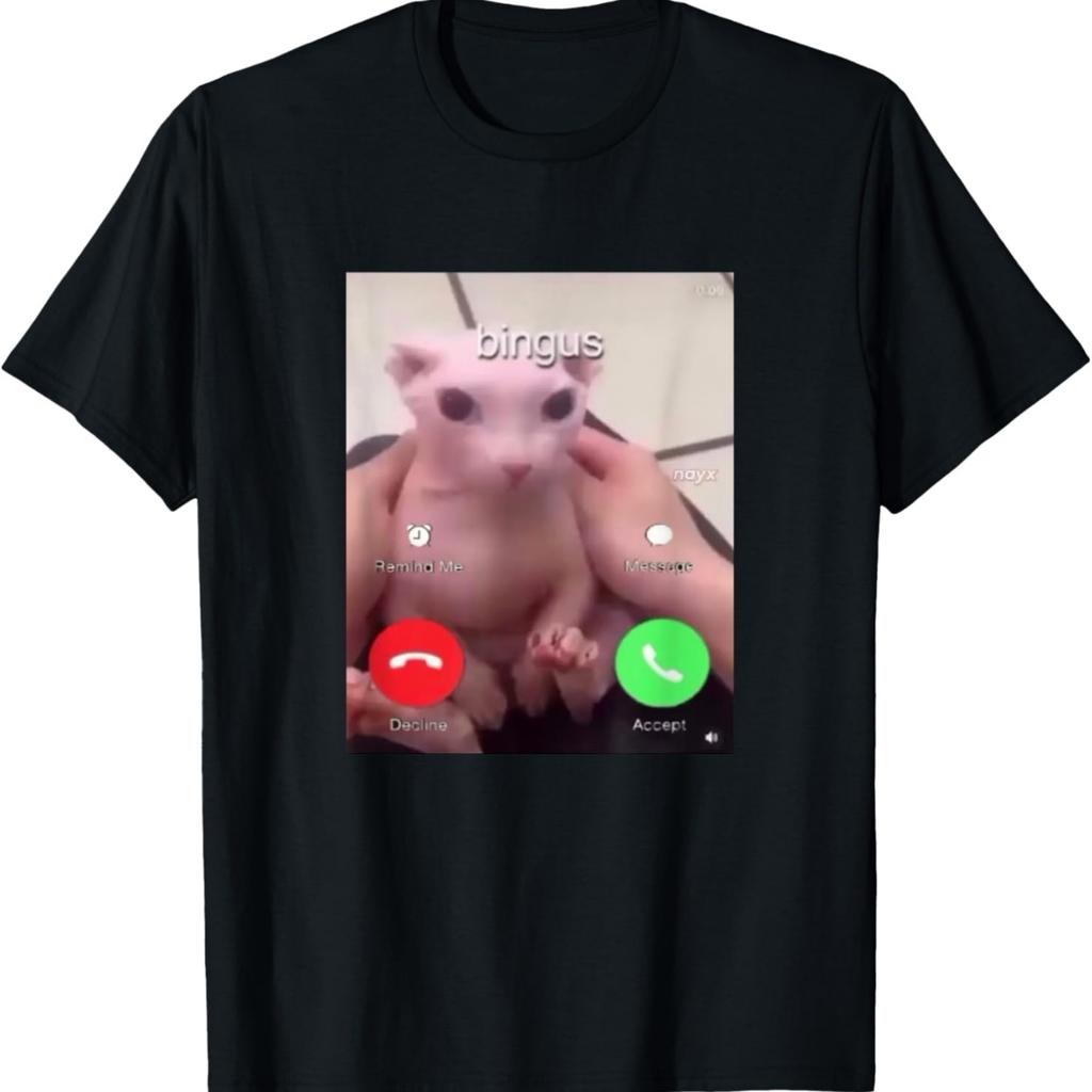 Bingus Ti Chiama Gatto Sphynx Senza Peli Bingus Cat Meme Maglietta