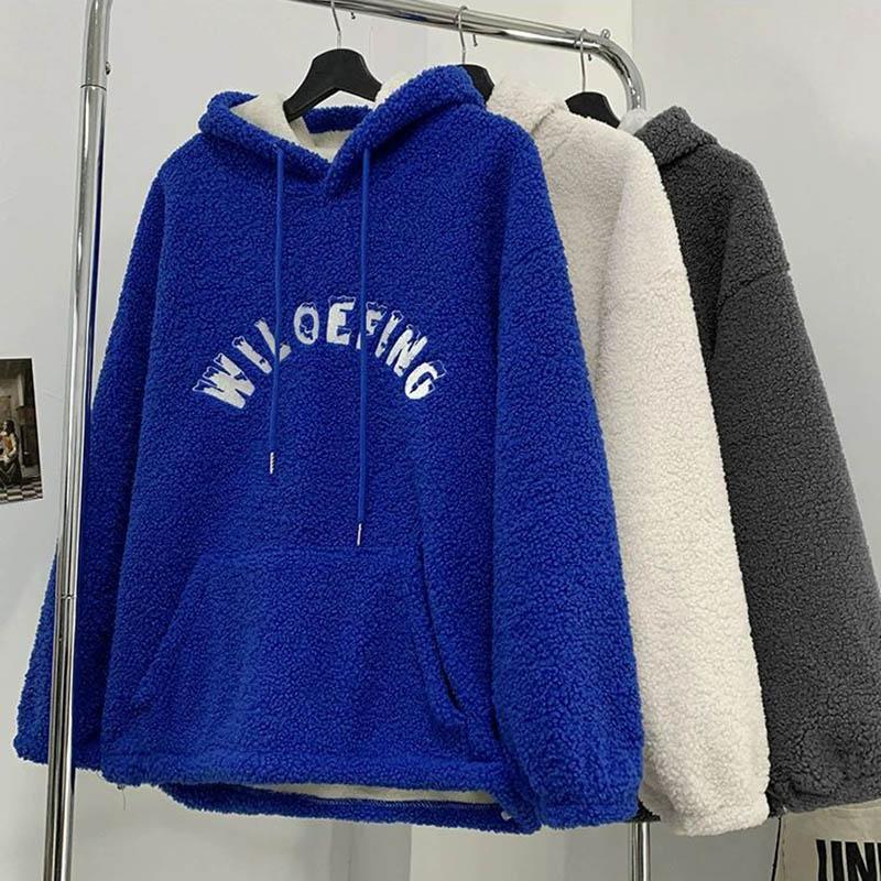 Sweatshirt for Women Cotton Oversize Hooded Fleece Thickened Loose Round Neck Casual Pullover Long Sleeve Top Sweatshirt