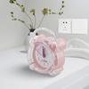 With Light Luminous Alarm Clock Rural Small Desk Clock Fashion Silent Alarm Clock  Bedside