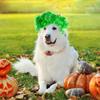 Green Dog Wig Funny Costumes Headgear Cat Dress Up Green Pet Wigs Creative Short Hair For Cats And Dogs Pet Hair Accessories