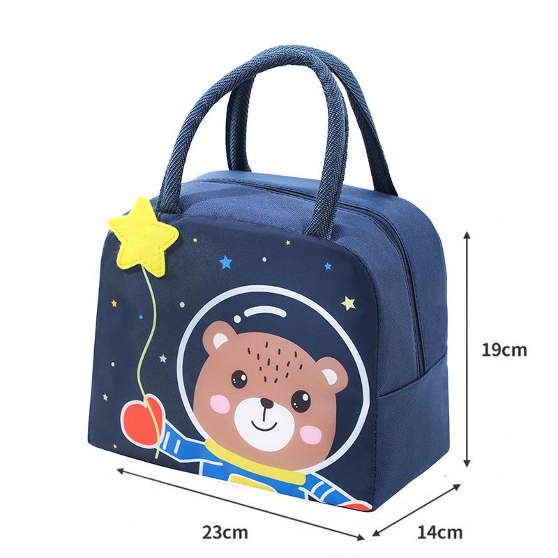3D Cartoon Insulated Lunch Bento Bag - Thick Aluminum Foil, Ideal for Students & Outdoors