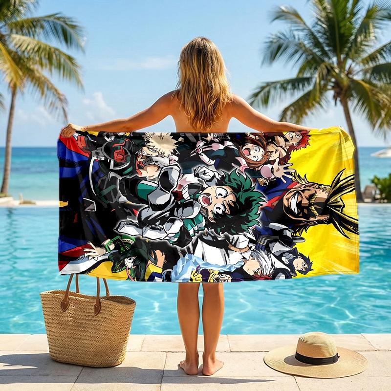 Hero Academia Fashion Beach Towel: Ideal for Summer Adventures Soft, absorbent and quick drying suitable for swimming and bathing