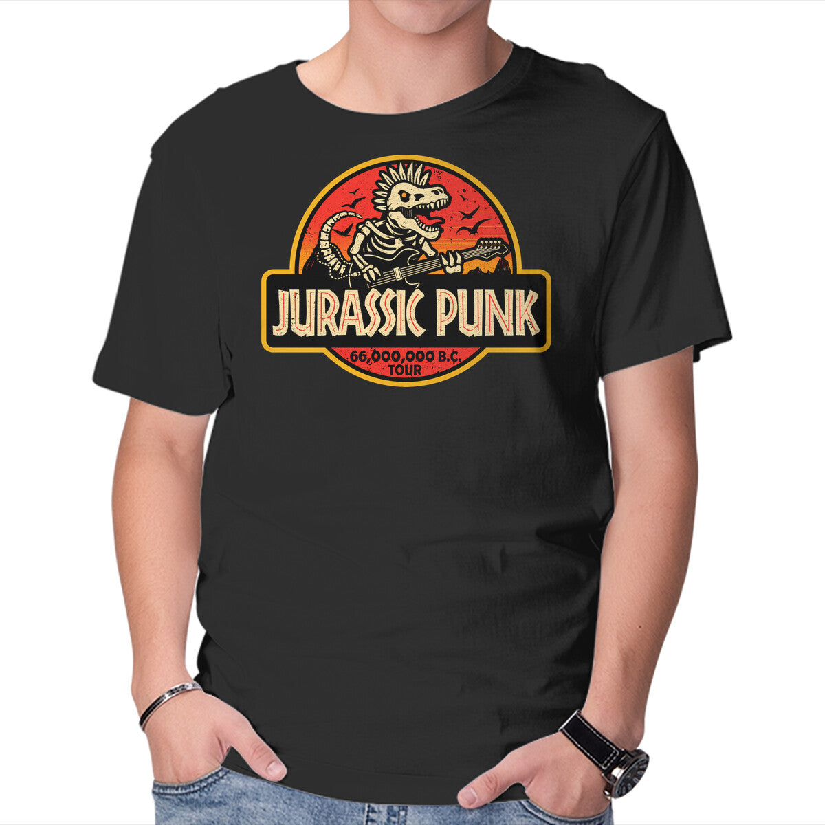 Unisex Crew Neck T-Shirt Jurassic Punk Graphic Short Sleeve Casual Tee XL
