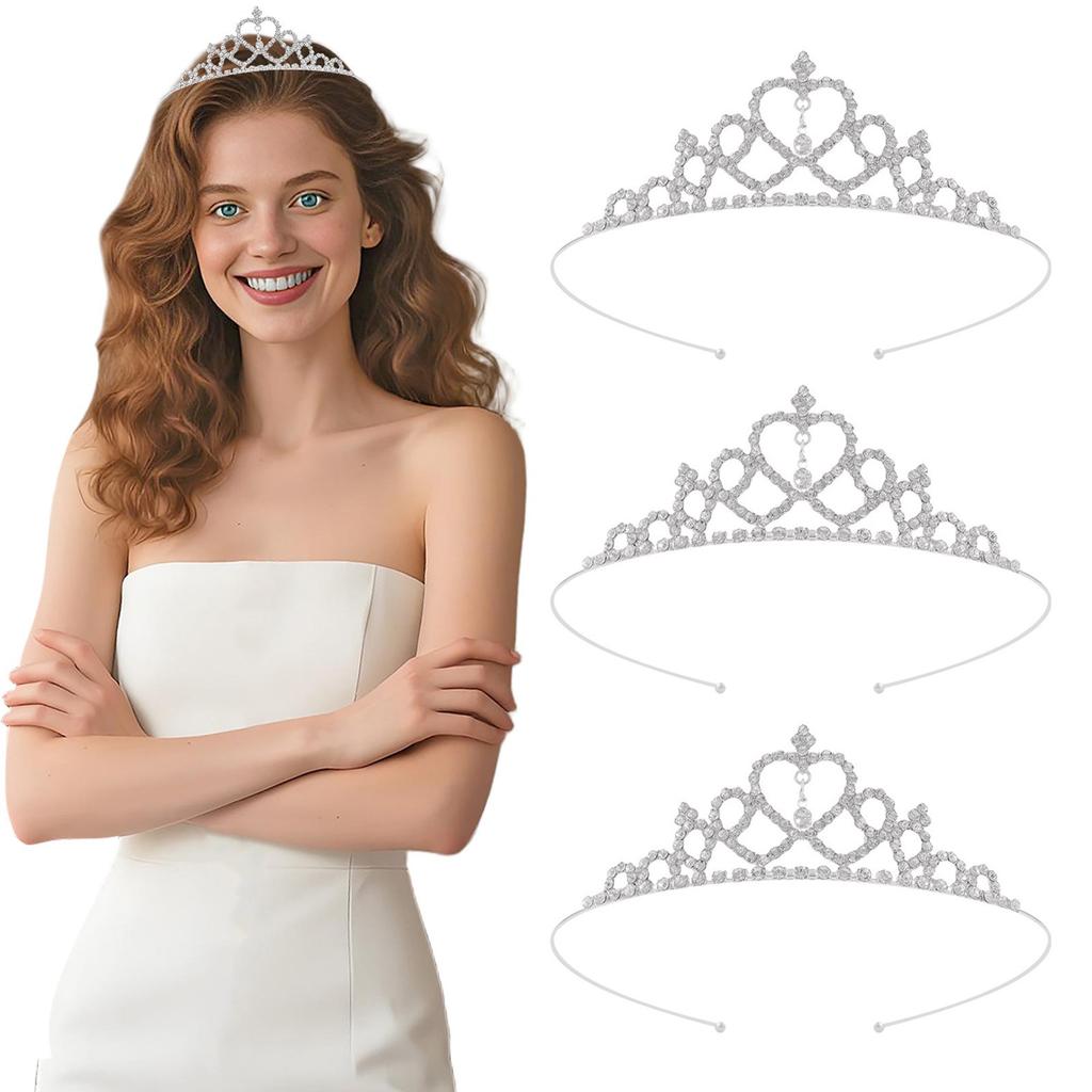 Rhinestones Headband Tiaras For Women And Girls Elegant Crowns For Wedding Bridal And Party Hair Accessories