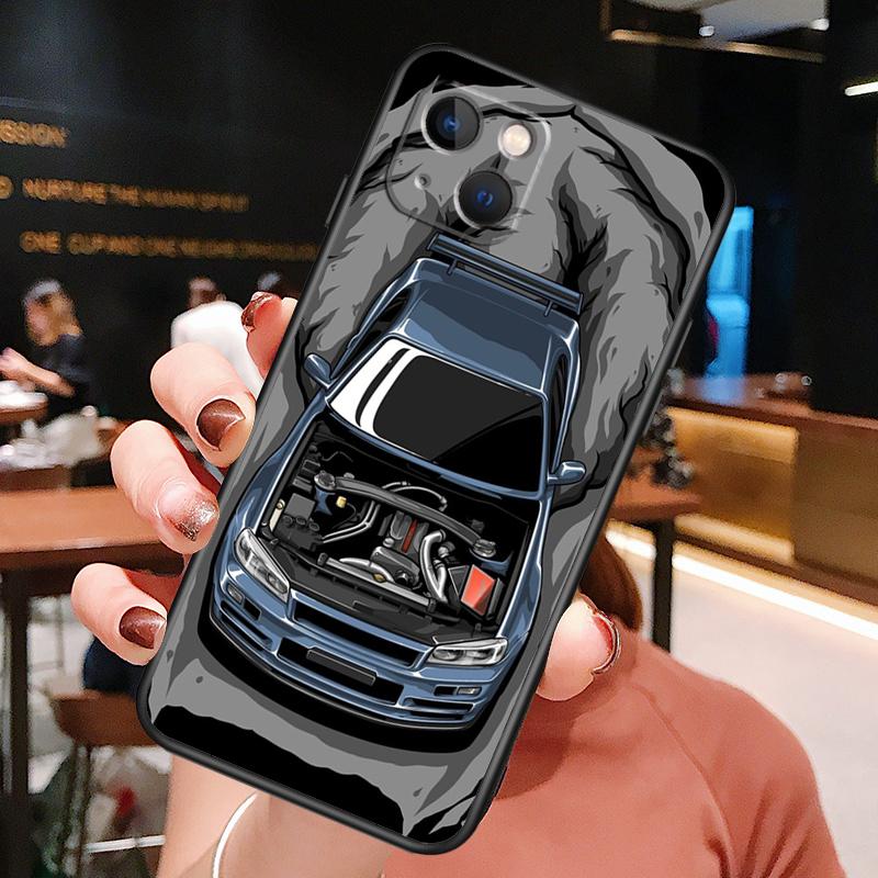Sport Cars Male Men Phone Case For iPhone 16 Pro Max 15 14 12 11 13 Pro Max Plus 12 13 Mini XR 16e Funda Silione Cover