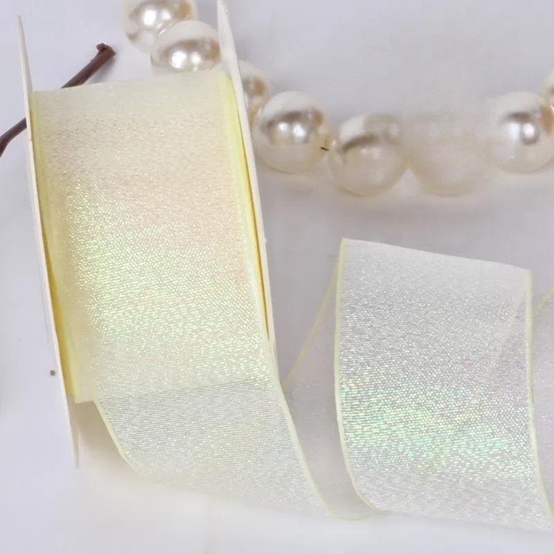 Yards Fishtail Organza Ribbon Crafts Bow Polyester Silk Satin Ribbons 4cm Shiny Silk Ribbons for Decorating Weddings