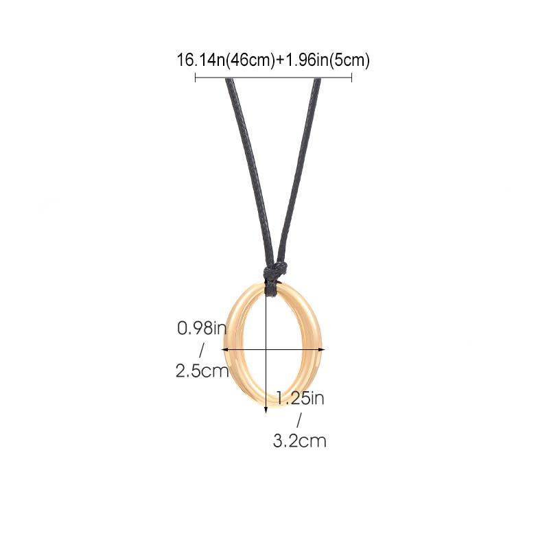 Vintage Runder Hohlanhänger Minimalistische Halskette für Damen Gold Silber Farbe Minimalistischer Schick Vielseitiger Kragen Schmuck