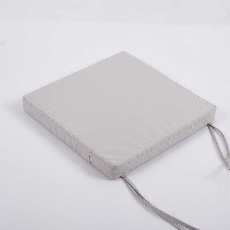 Solid Color Square Cushions Outdoor Waterproof Patio Cushions Striped with Binding Strap for Garden Sofa Chair Seats Decoration