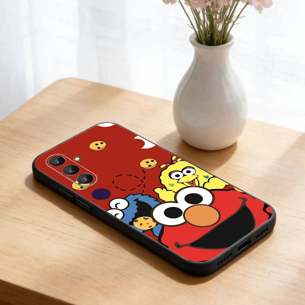 Cartoon S-Sesames-u-Streets  Phone Case For Samsung Galaxy A73,A21s,A22,A31,A52,A53,A71,A41Soft Black Shell
