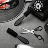 2pcs Barber Brush - Clipper Cleaner Brush for Men Women - Small Barbers Brush for Fades Clippers Hair (Black)