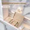 Velvet Jewelry Organizer With Mirror For Rings Necklaces And Earrings