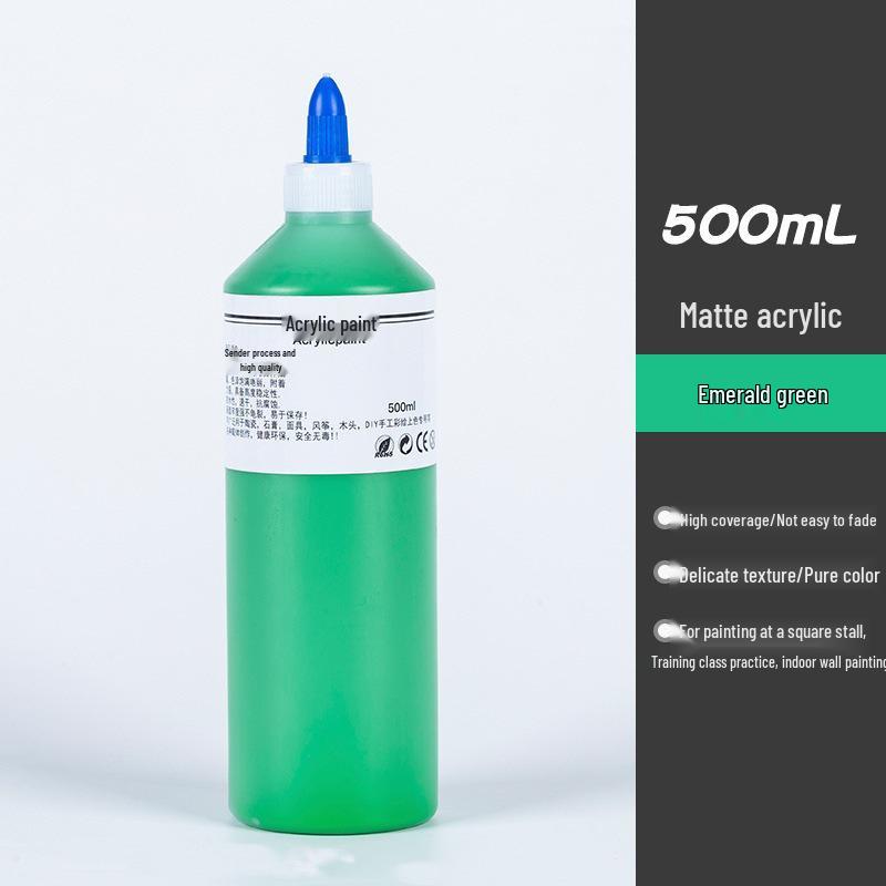 500ml Čtvercová láhev Akrylová barva pro dětské graffiti, Malování sádrových panenek a Omalovánky pro mateřskou školu