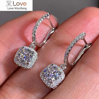 Orecchini pendenti Huitan alla moda a forma quadrata Orecchini pendenti eleganti da sposa per fidanzamento e matrimonio Bel regalo