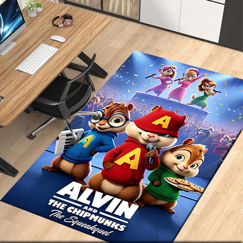 Alvin and the Chipmunks Printed Carpetrugfor Office Chair Living Room Bedroom Kitchen Room Decor Gifts