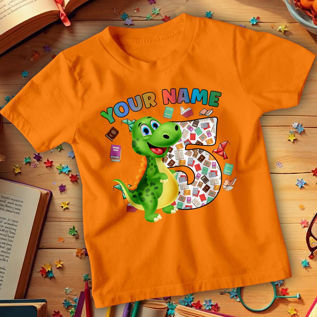 

Personalised Boys Girls Dinosaur World Book Day 100% Cotton T-shirt Mens Tees Tops Tee Costume Outfits#WBD 3XL